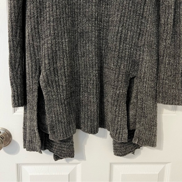 Barefoot Dreams CozyChic Lite Gray Cardigan Long Size XS Open Front knit comfy - Picture 8 of 9